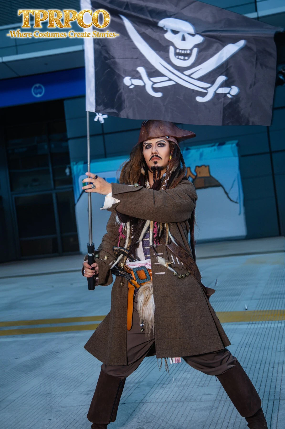 halloween costume for men adult pirate captain jack sparrow wigs hat pirates of the caribbean cosplay Accessories