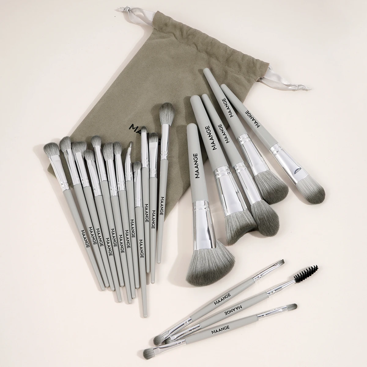 MAANGE 20PCS Pro pennelli per trucco Set Soft Detail Foundation Contour Blush Eyeshadow Brush strumenti di bellezza delicati sulla pelle per i viaggi