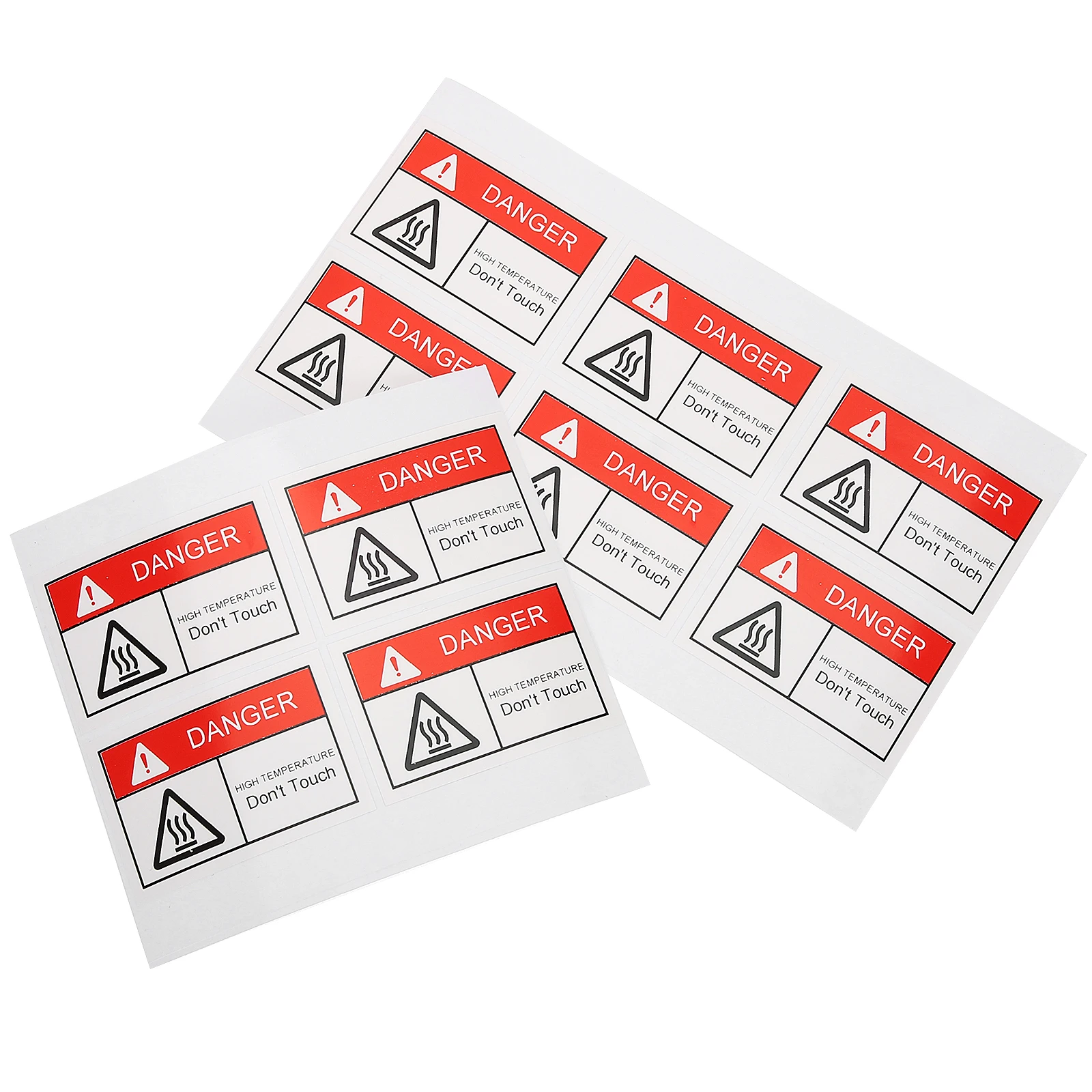 10pcs High Temperature Warning Stickers Don'T Touch Hot Surface Safety Labels Self Adhesive For Mechanical Instruments Compact