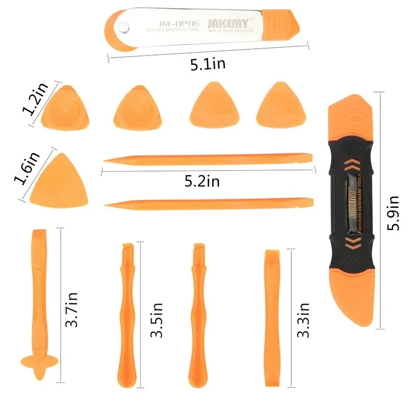 JAKEMY 13 in 1 Smartphone Pry Opening Repair Tools for iPhone iPad Samsung Tablet Mobile Phone LCD Screen Disassembly Tool Sets