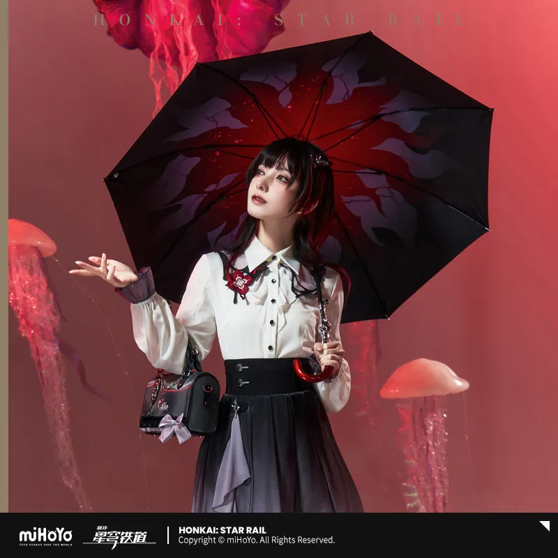 

Original March 7th Evernight umbrella mIHOYO Game Honkai Star Rail Evernight Cosplay long-handled umbrella Anime Halloween Gift