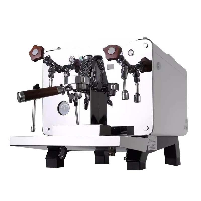 Semi-automatic double-head coffee machine, pre-soaked milk tea shop commercial smart coffee machine