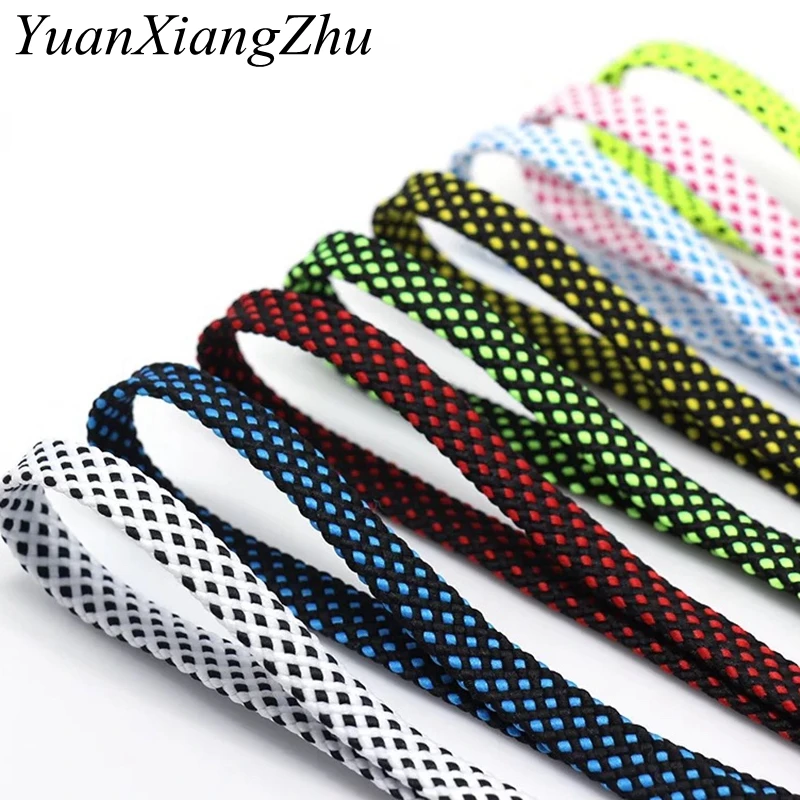 0.8CM Patterned Flat Shoelaces, Colorful Woven Replacement Laces, Durable Polyester Laces for Sneakers, Running & Daily Shoes