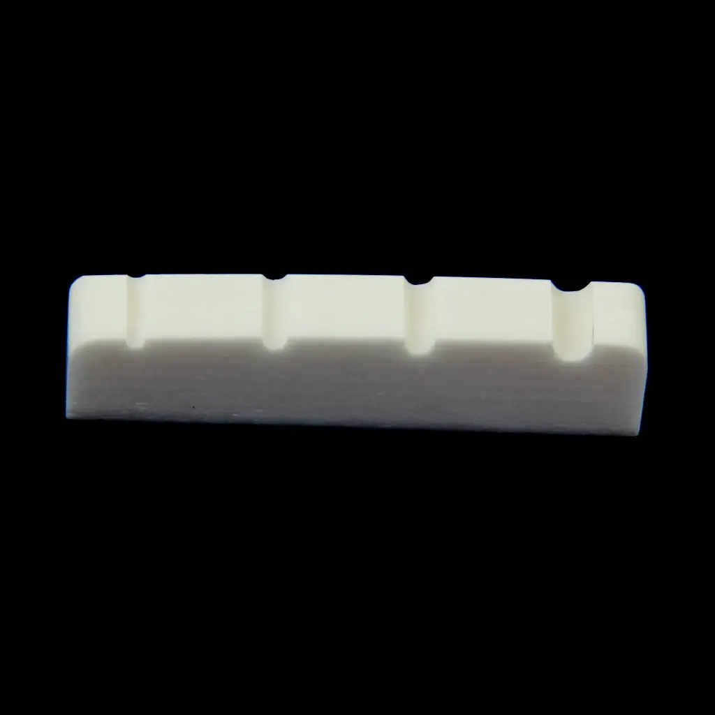4 String Electric Bass Buffalo Bone Saddle Nut Lightweight Portable for Guitar Parts and Neck Adjustment