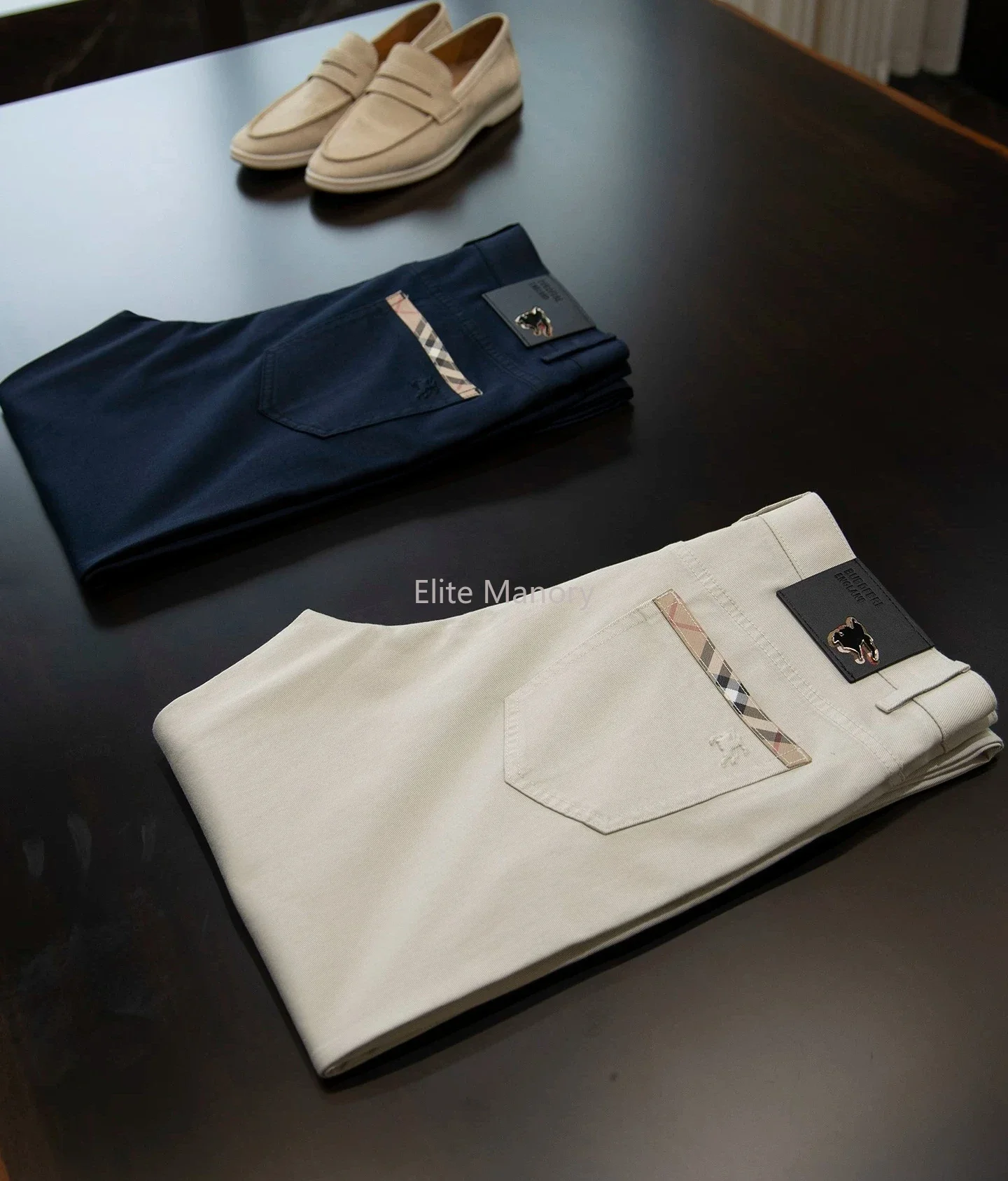 

Summer thin light luxury high-end skin-friendly combed cotton business casual pants