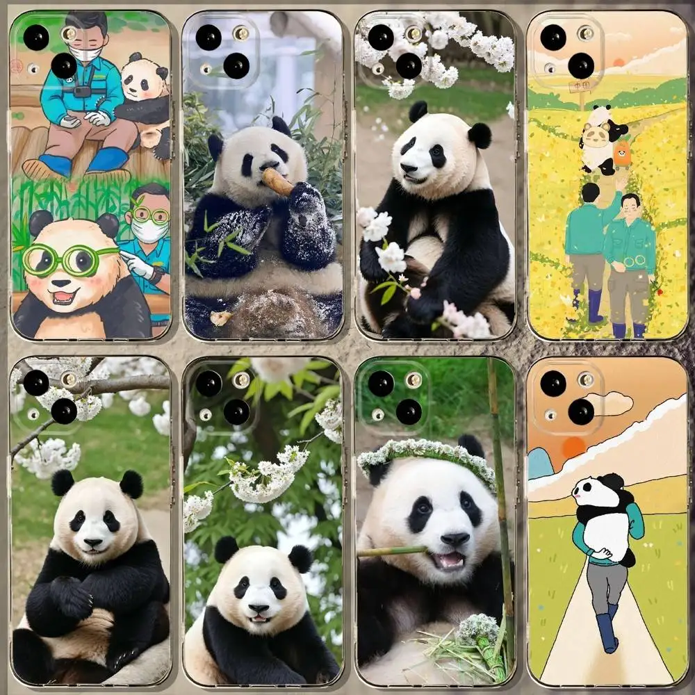 

Fubao panda Phone Case For iPhone 16,15,14,13,12,11 Plus,Pro,Max,XR,XS,X,7,8 Plus,SE,Mini Soft Transparent Cover