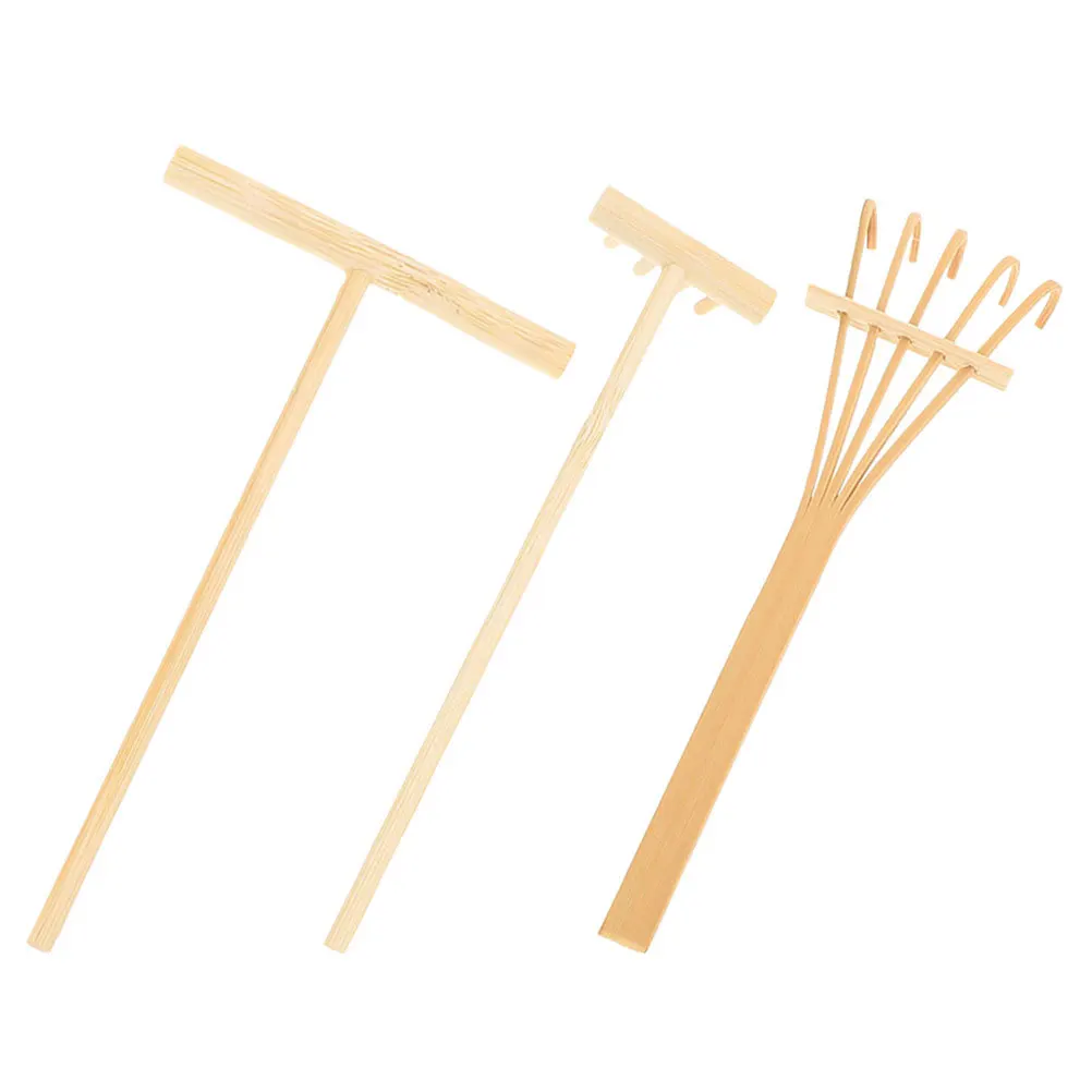 

1Set Sand Rake Tool Bamboo Mini Rakes Durable for Sandbox Sand Tray Garden Accessories Zen Garden Decoration Sandbox Rake