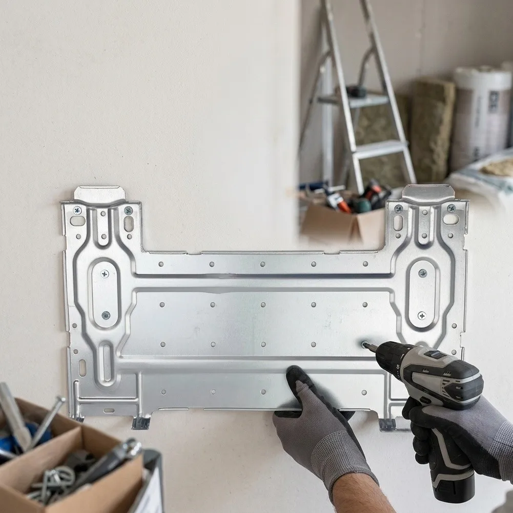 5pcs Stainless Steel Mounting Plate Hook Bracket For 1P 1.5P For Air Conditioner Indoor Unit Wall Fixed Support Installation For