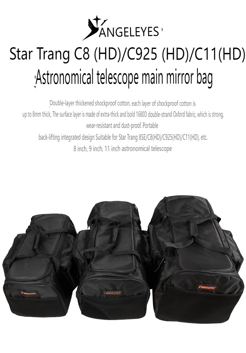 Plecak na lusterko główne teleskopu Celestron, torba, przenośny futerał do przechowywania teleskopów C8 HD, C925 HD, C11 HD