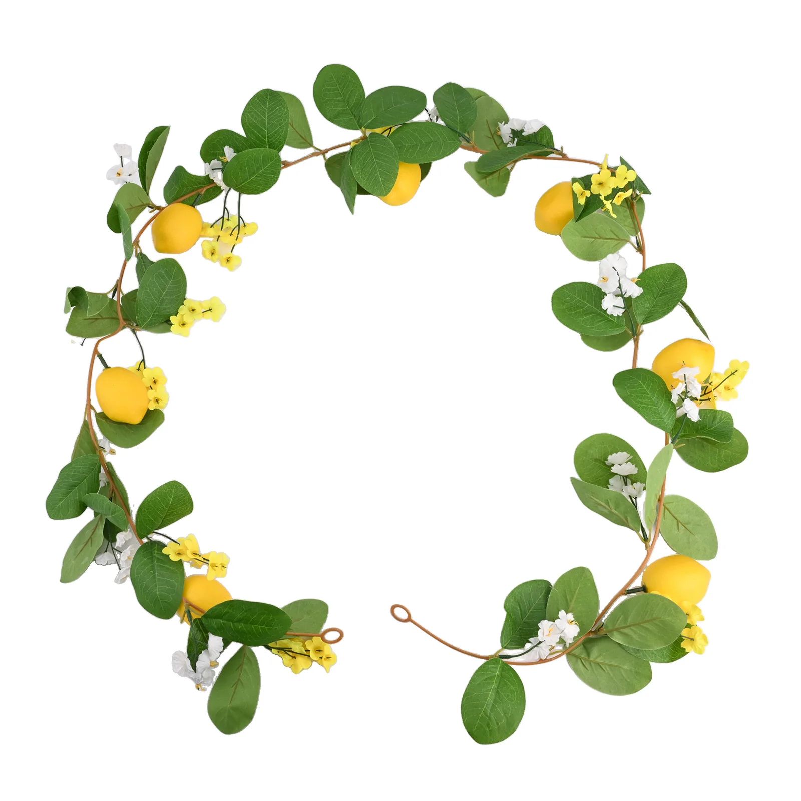 Artificial Lemon Garland Hanging Lemon Rattan Fake Lemon Garland With Eucalyptus Leaves Front Door Vine Kitchen Outdoor Decor