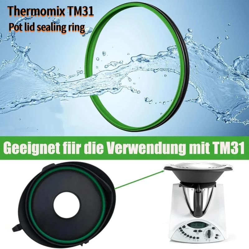 For Thermomix TM31 pot lid sealing ring, large lid gasket, kitchen cooking secret sealing ring replacement accessories