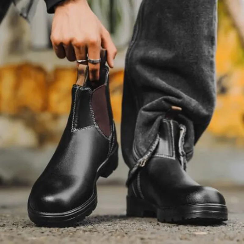 2026 Fashion Unisex Shoes Outdoor Non-slip Boots Retro Couple Leather Boot Winter Outdoor Cowboy Botas Masculinas Zapatos Hombre
