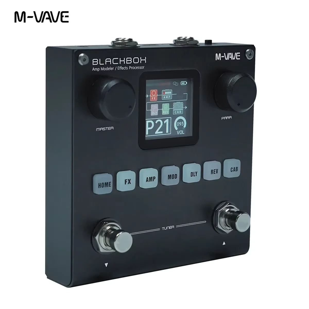 M-VAVE Blackbox Guitar / Bass AMP Modeler 80 editable Presets Multi Effects Processor Rechargeable For Electric Guitar Bass