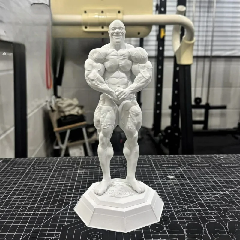 30cm Oversized Bodybuilder Male Figurine - Fitness Studio Decoration Item - 3D Printed Roni Statue - Gift for Collection