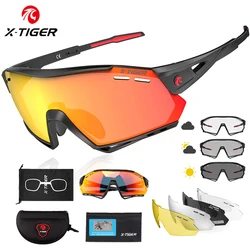 X-TIGER Photochromic Cycling Sunglasses Outdoor Hiking Fishing Sports Glasses Polarized UV400 MTB Racing Road Man Cycling Goggle