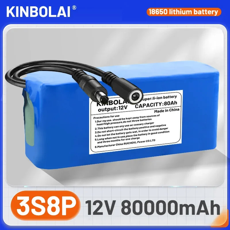 

Special offer 12V 3s8p rechargeable battery pack 800W 80000mah, suitable for miner's lamp or other electronic equipment,