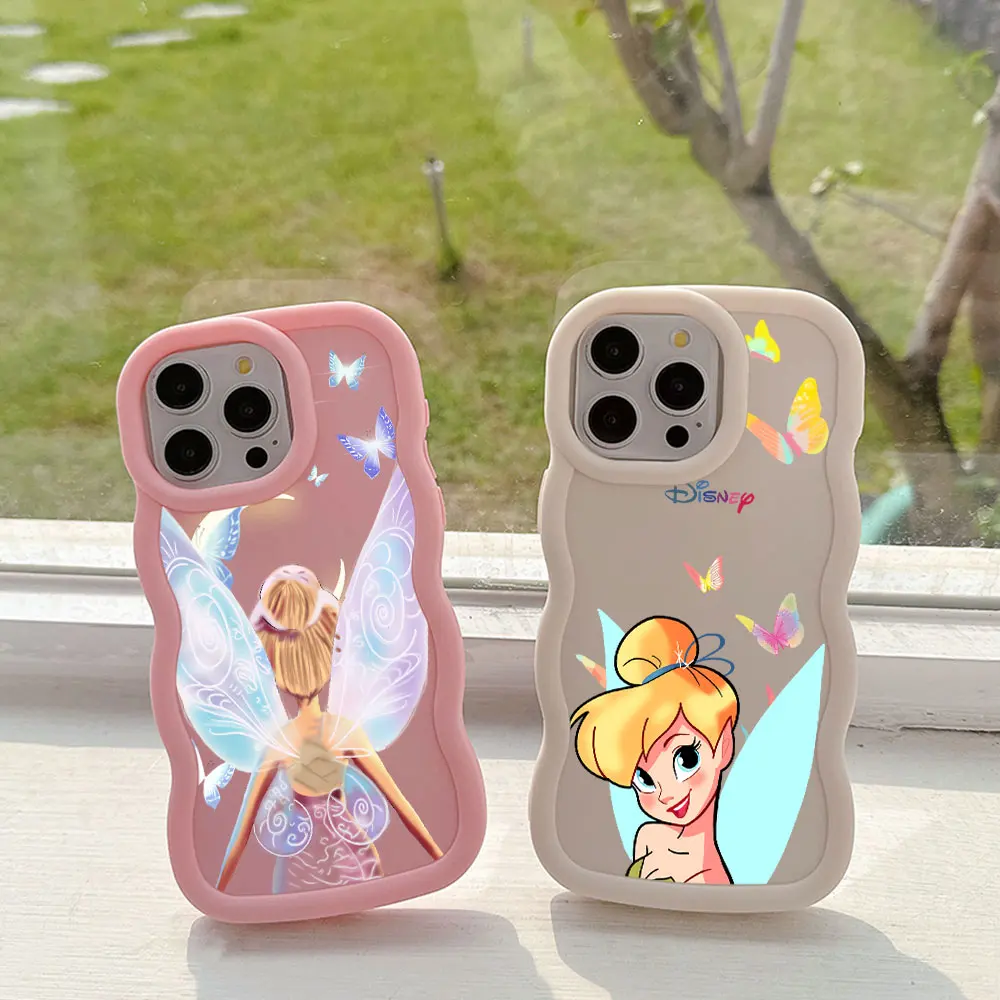 Cute Cartoon Tinkerbell Disneys Phone Case For Xiaomi Redmi Note 8 9 9S 10 10S 11 12 13 Pro Plus 4G 5G Candy Soft TPU Back Cover