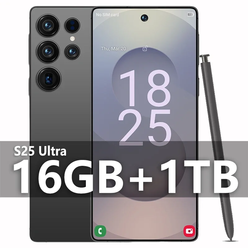 

HOT 2025 new S25 Ultra original intelligent 5G dual card dual standby Android 14 system global version 8000mAh battery 22GB 2TB