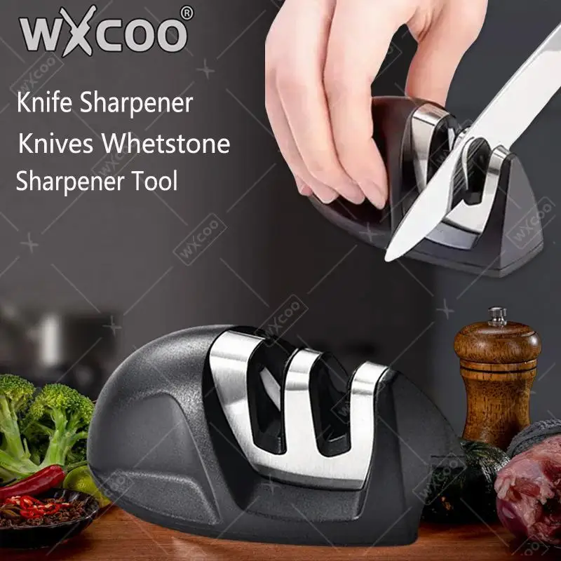 WXCOO Kitchen Mini Knife Sharpener Kitchen Coarse Fine Sharp