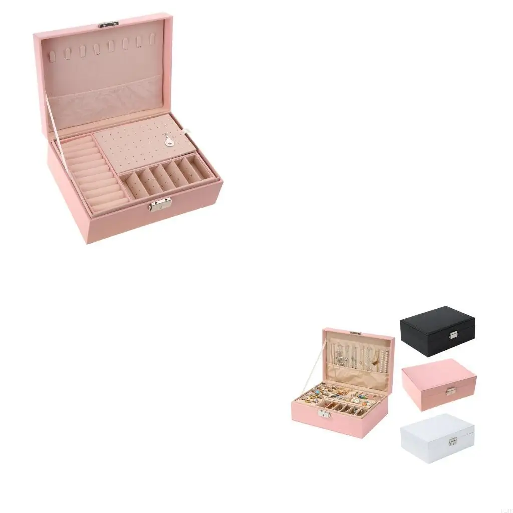 

Удобная шкатулка для драгоценностей, просторный держатель для ювелирных изделий, двухслойные органайзеры для ювелирных изделий,