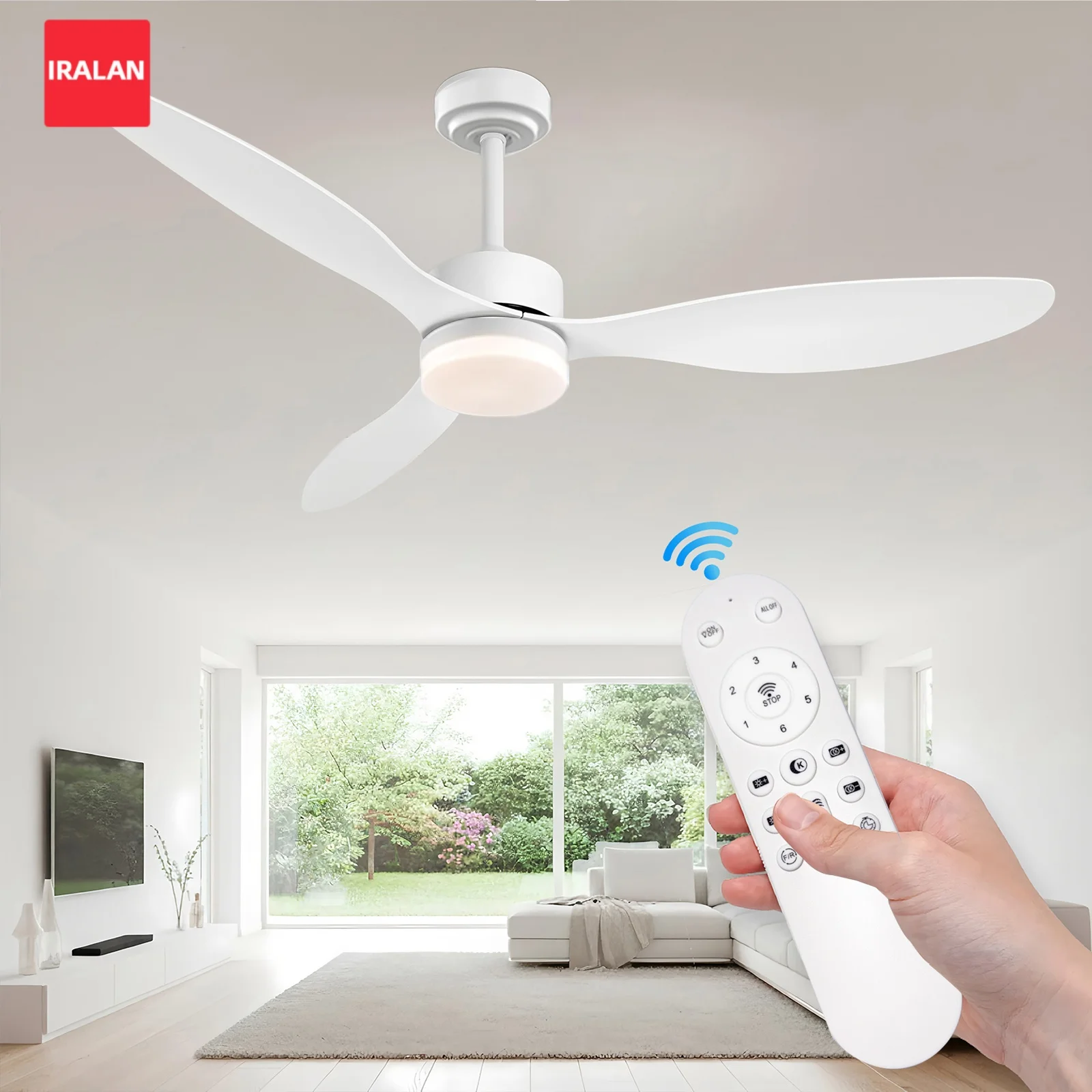 IRALAN Ceiling Fan Industrial Vintage Wooden Ventilator 42 52 Inch ceiling led light fan Remote Control Decorative Blower Large