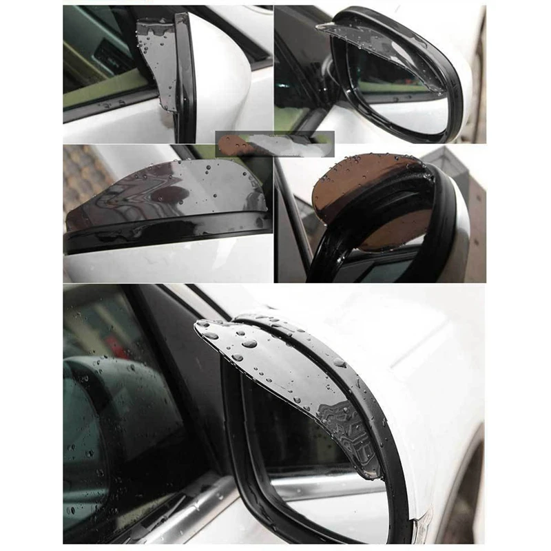 

2Pcs Universal Car Rearview Mirror Rain Eyebrow Auto Car Rear View Side Rain Shield Snow Guard Sun Visor Shade Protector