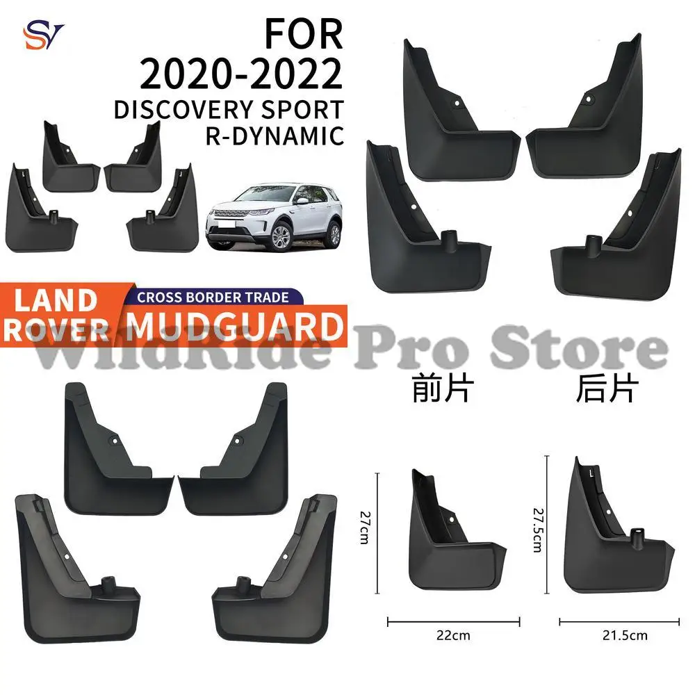 

Front and Rear Mud Flaps for 2020-2022 Land Rover Discovery Sport Easy Installation PP Plastic Tire Protection