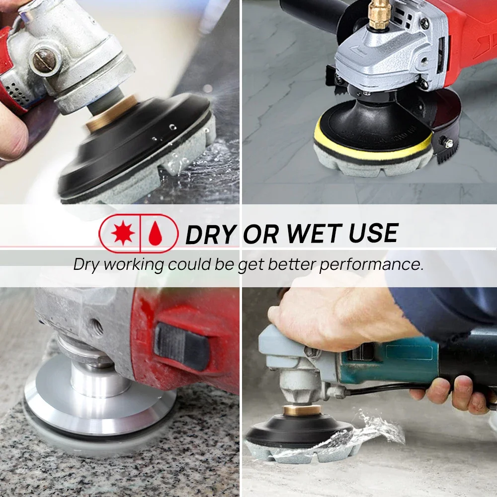 DT-DIATOOL 6 Chiếc/PK Đường Kính 80 Mm/3 "Nhựa Dán Kim Cương Bê Tông Miếng Đánh Bóng Sàn Làm Mới Chà Nhám đĩa Sửa Chữa Cho Sàn Bê Tông
