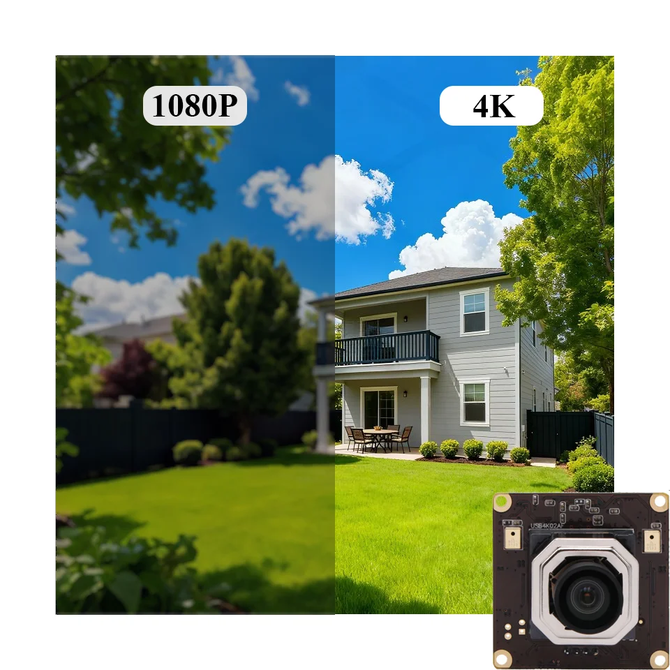 ELP Autofocus USB Camera Module 4K HD 3840x2160 CMOS IMX415 Mini Webcam Wide Angle No Distortion Lens with Microphone for Laptop