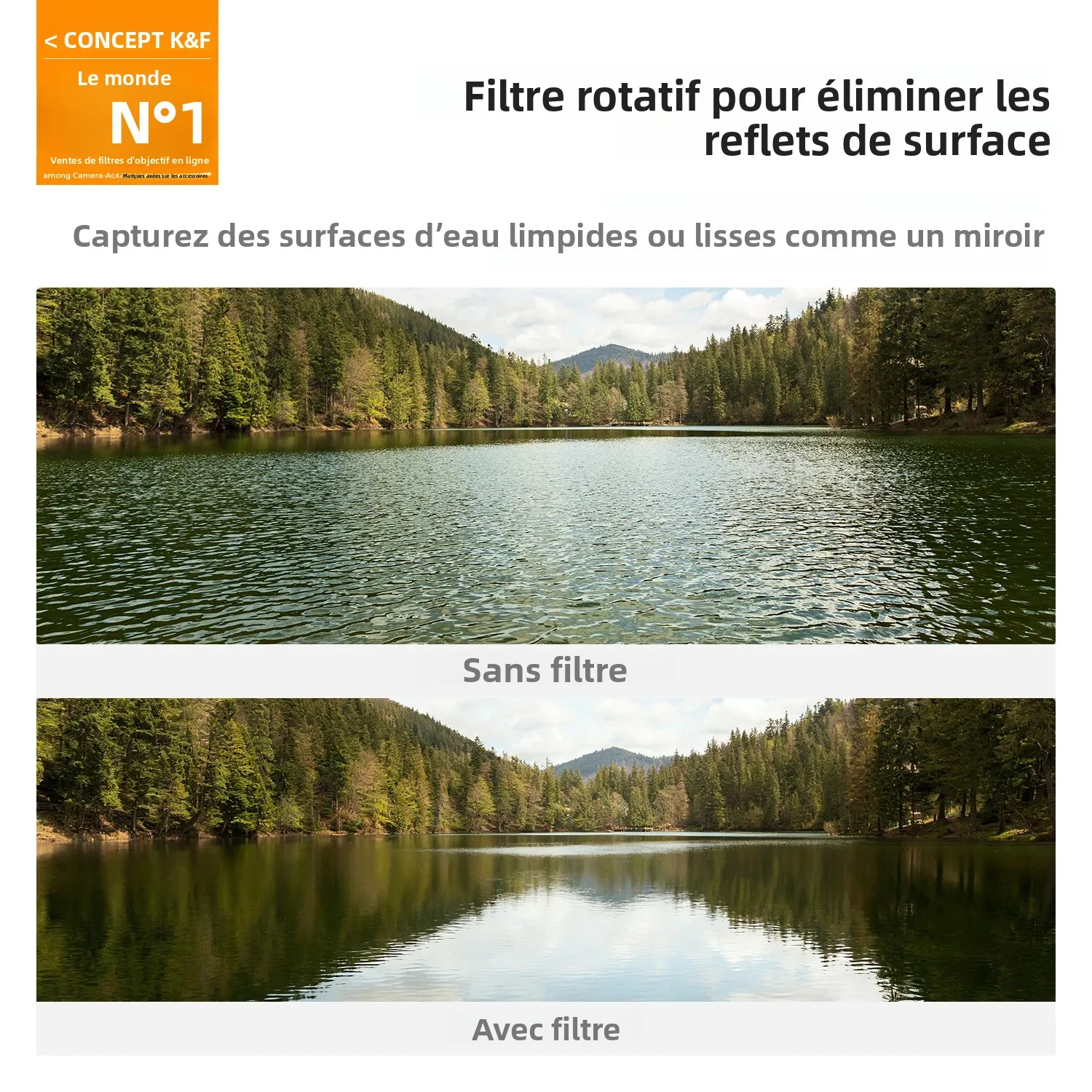 Image 5: K&F CONCEPT Kit de filtre à pince variable ND2-32 / CPL 67 mm pour téléphone pour iPhone 16 15 Pro, Xiaomi, OPPO, clip universel