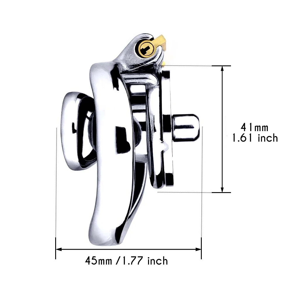 FRRK Flat Chastity Cage with Skin Dildo CBT Game Play Erect Denial Stainless Steel Negative Cock Ring Urethral Sex Tooys for Man