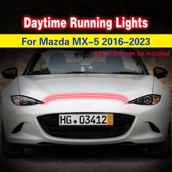 1Pcs DRL For Mazda MX5 MX-5 NA NB 2016 - 2023 Waterproof LED Daytime Running Lights Daylight Fog lamp Signal Strip Lamp 12V