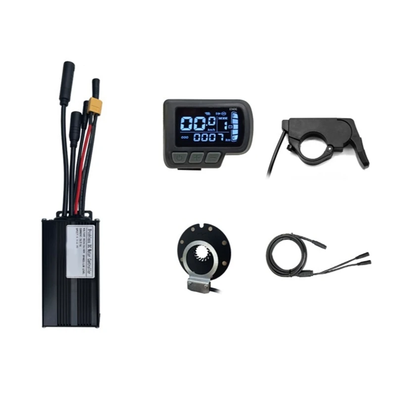 Sistema de controlador 26A 36V/48V 500W/750W controlador de bicicleta eléctrica como se muestra Motor EN06 con controlador Universal Kit pequeño