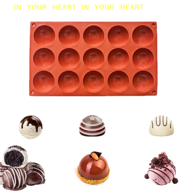 【X】Oven Safe Silicone Half Ball Baking Molds Reusable Hemisphere Mold for Chocolate Cake Dessert DIY Kitchen Baking