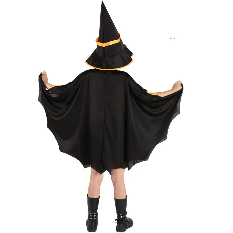 Halloween Scary Pumpkin Witch Robe Girl Draculaura Clothes Disguise Cloak Horror Costumes For Kids Child Carnival Fantasia Dress