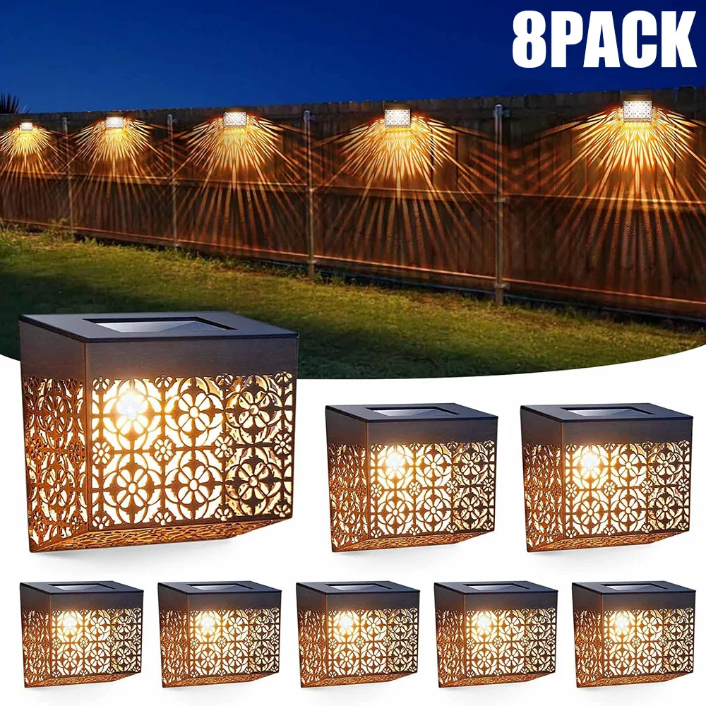 

Solar Fence Lights Outdoor Solar Deck Lights IP65 Waterproof Solar Lights for Fence Post Patio Garden Backyard Decor