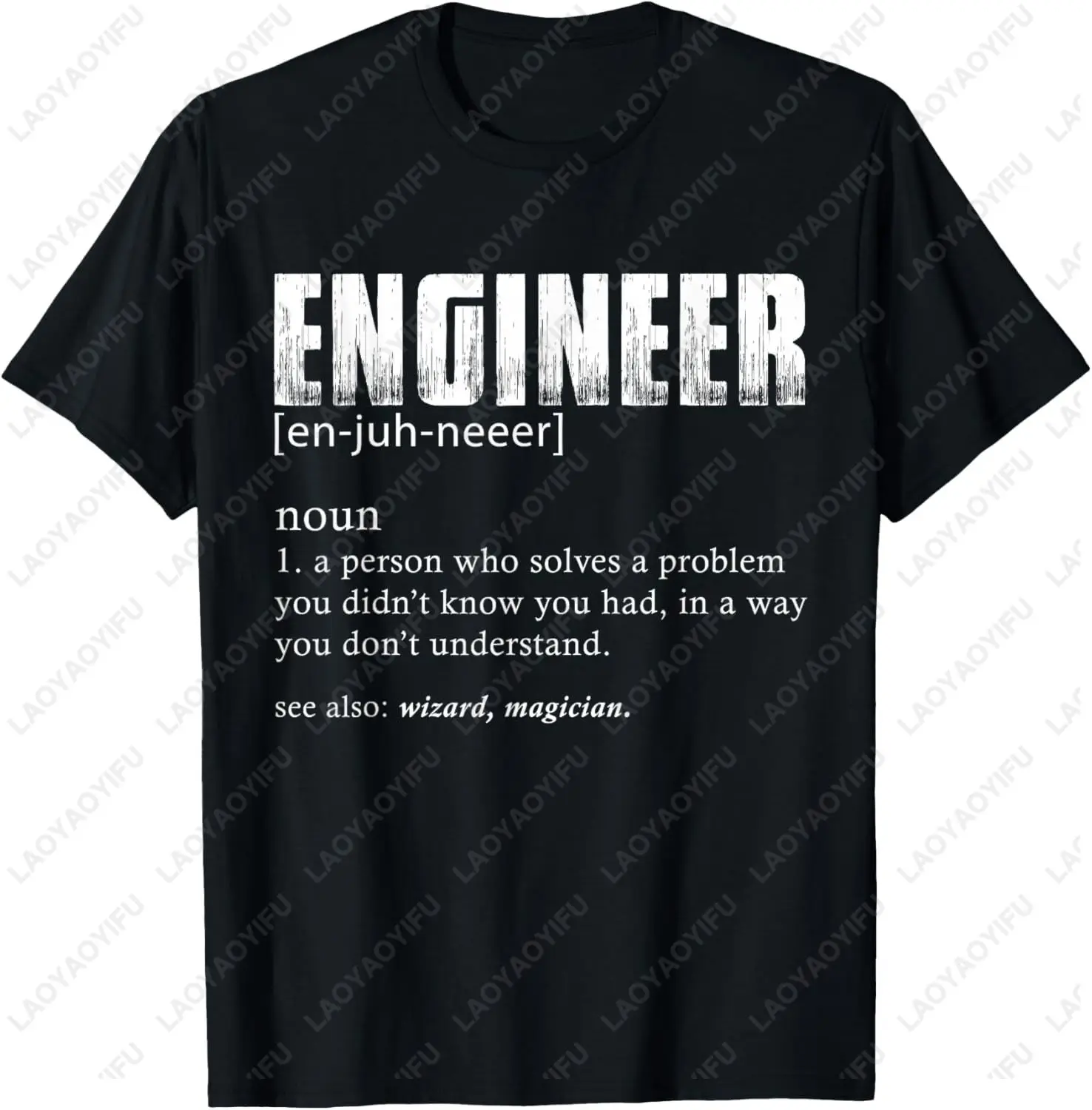Engineer Definition T Shirt Funny Engineering T-Shirt Casual Fashion Loose Harajuku Comfort Breathe Man Tshirt Humor Joke Tees