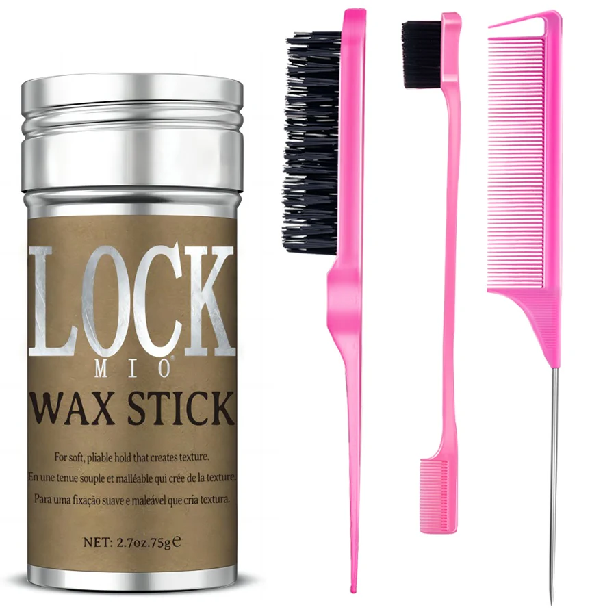 LOCKMIO Haar Wax Stick voor Vrouwen en Kinderen Langdurige Hold Pommade Controle Gebroken Kroezen Flyaway Styling Wax voor Natuurlijke Pruiken