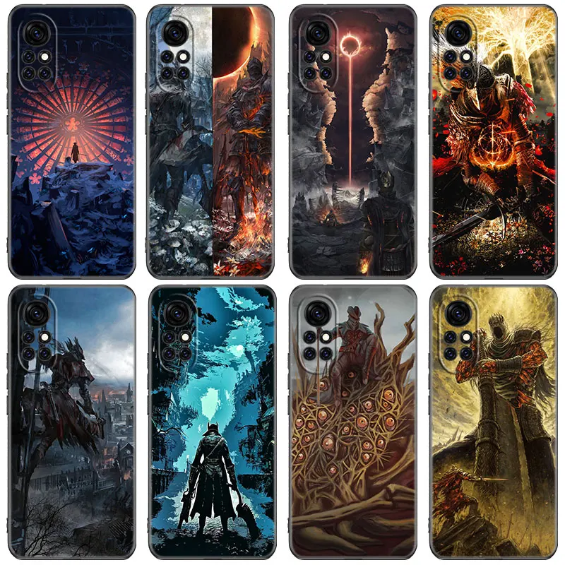 Bloodborne Game Telefoon Case Voor Huawei Nova 8 9 5T Y60 Y90 Honor X9 30 30S 50SE 60 70 Mate 20 40 Pro 10 Lite Plus TPU Zwart Cover