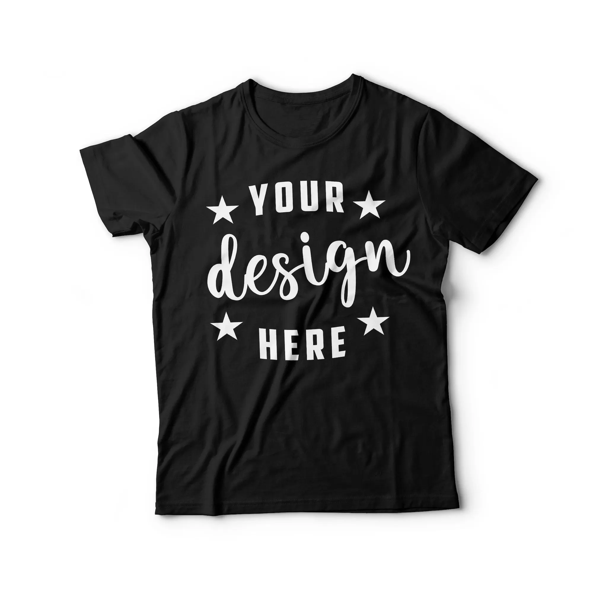 Black White T Shirt Mockups Flat Lay Digital Download