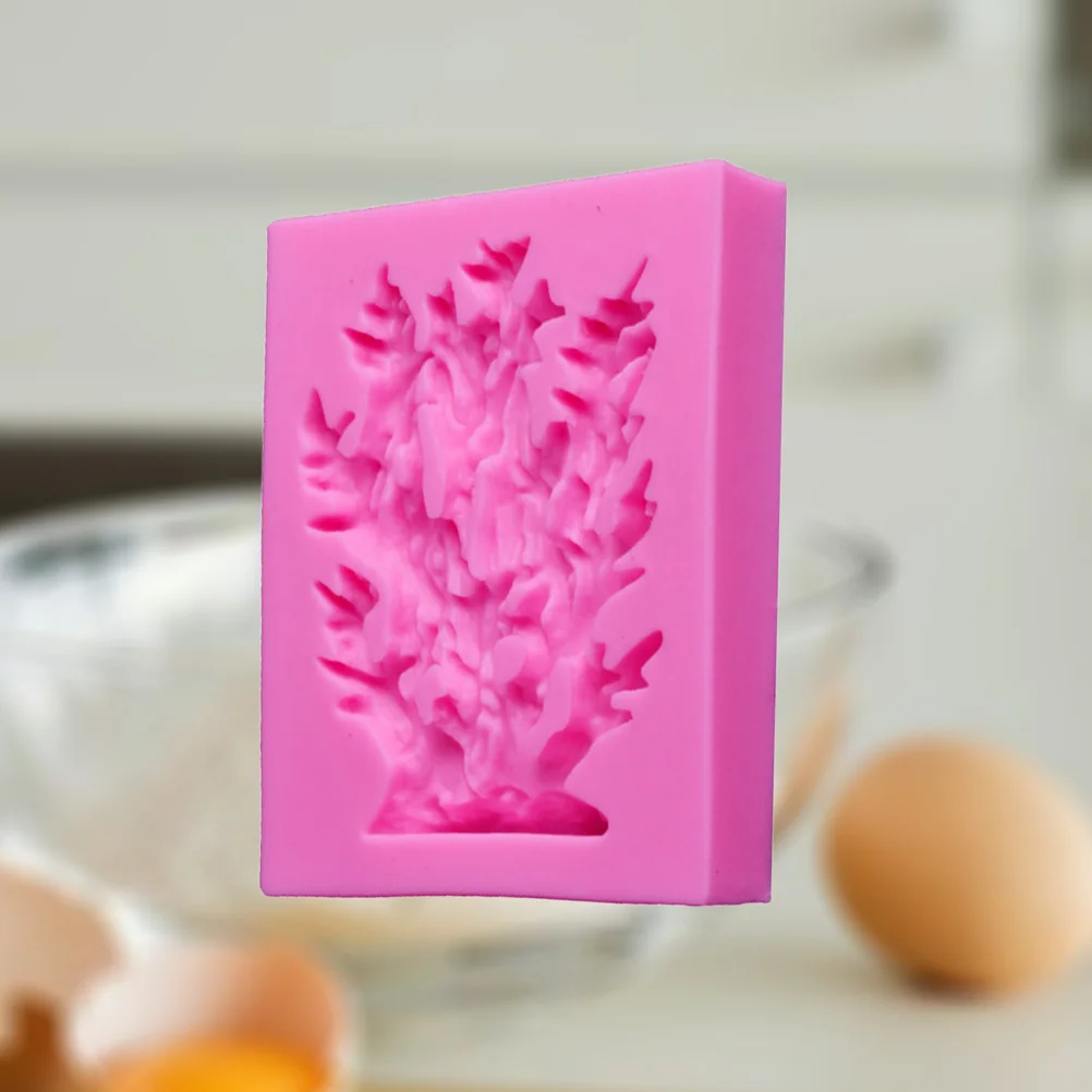 

Seaweed Coral Silicone Molds Cake Decorating Tools Baking Mold Candy Dessert Chocolate Fondant Mold (Pink)