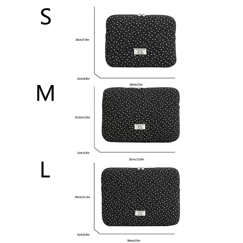 Casual Commute Women Laptop Sleeve Floral Quilted Shockproof Scratch Resistant Multi Size Clutch Bag for Daily Commute