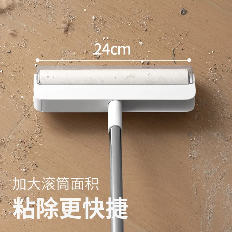 Long Handle Lint Roller Strong Adhesive Sheets Refills Pet Hair Dust Fluff Remover for Clothes Sofa Carpet Furniture Cleaning