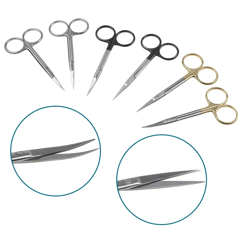 Ophthalmic Scissors Surgical Tool Curved Straight Ophthalmic Instrument 10cm