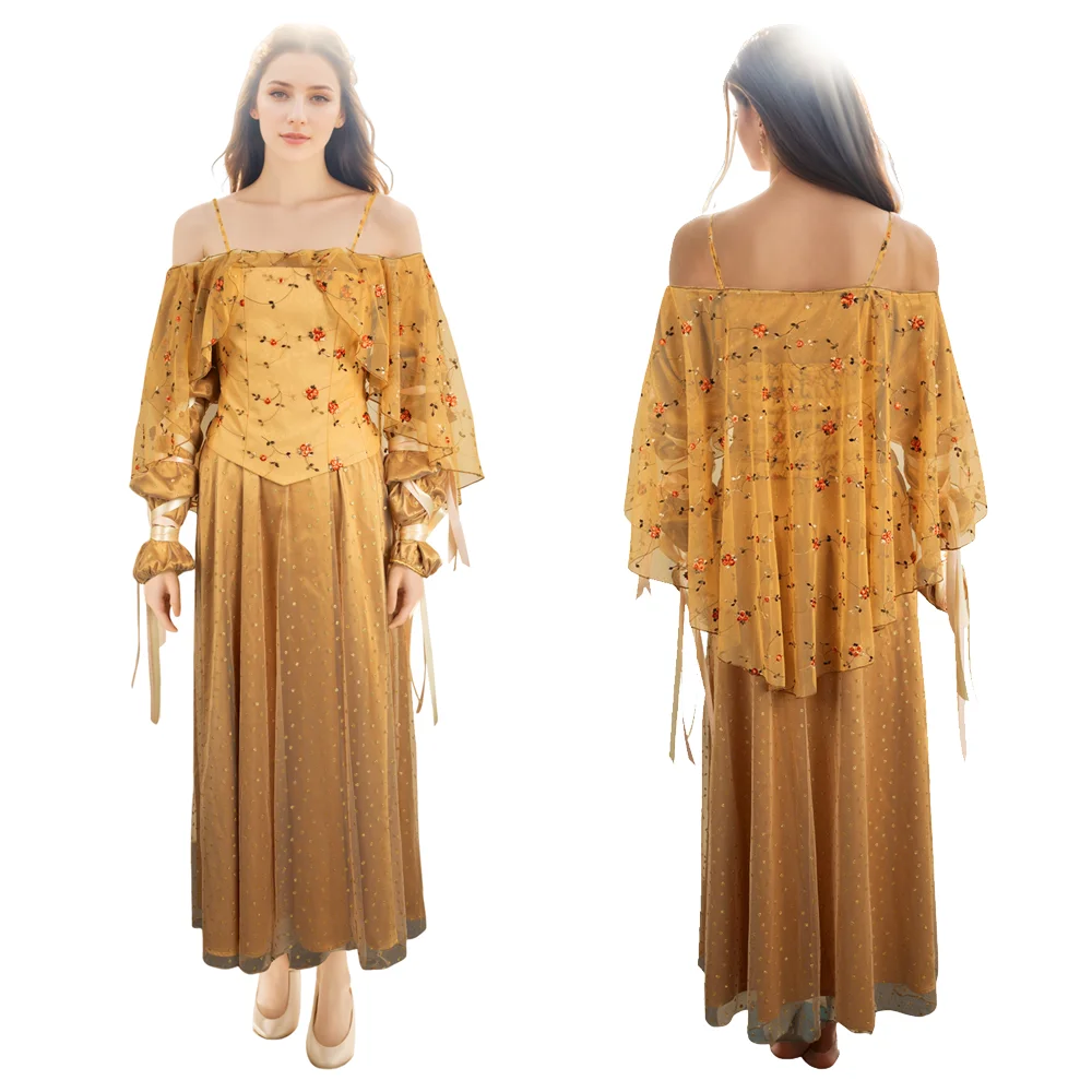 Padme Cosplay Nightgown Fantasia Costume Night Dress Disguise For Female Women Adult Halloween Carnival Party Suit