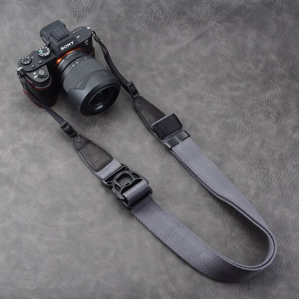 Camera Strap Cotton Fabric 3.8cm Width Adjustable 95-128cm Length Universal Hole Type Shoulder Cross-body Sling for DSLR Sony