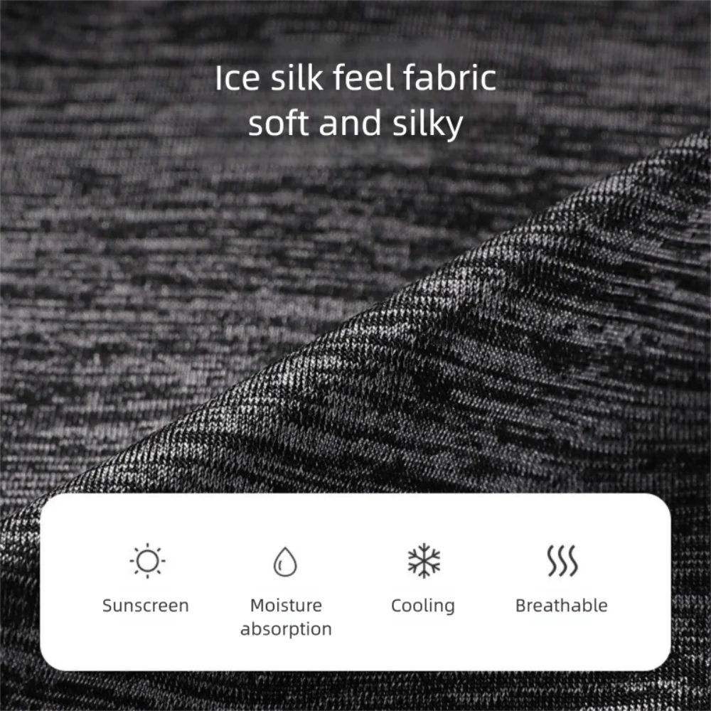 قناع بارد للحماية من أشعة الشمس فوق البنفسجية، قناع ركوب الدراجات من الحرير الجليدي المسامي، قناع رجالي سريع الجفاف وماص للعرق #3