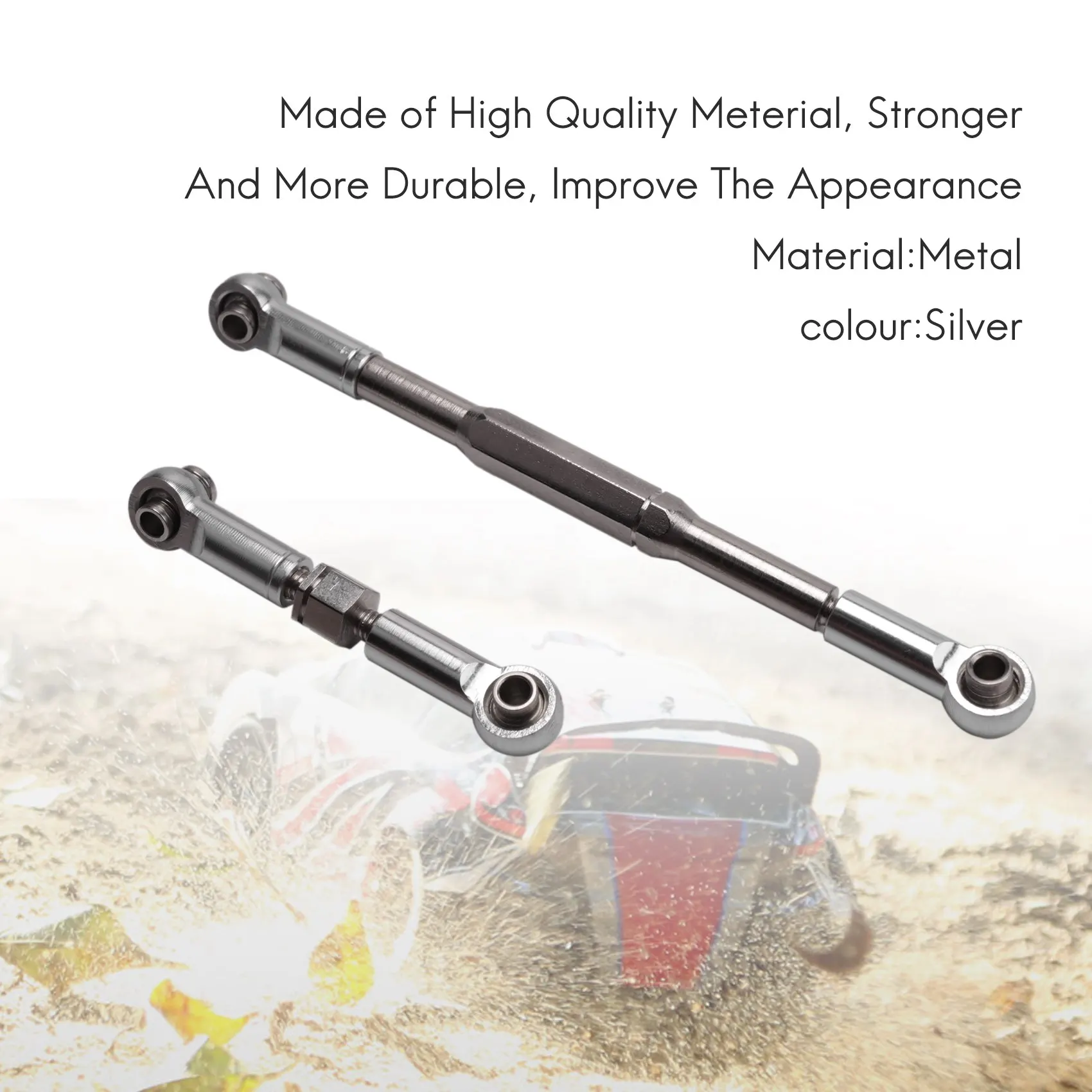 

A71Z Metal Steering Link Rod Pull Rod Mounts Shock Absorbers Set For WPL C14 C24 C24-1 1/16 RC Car Upgrade Parts