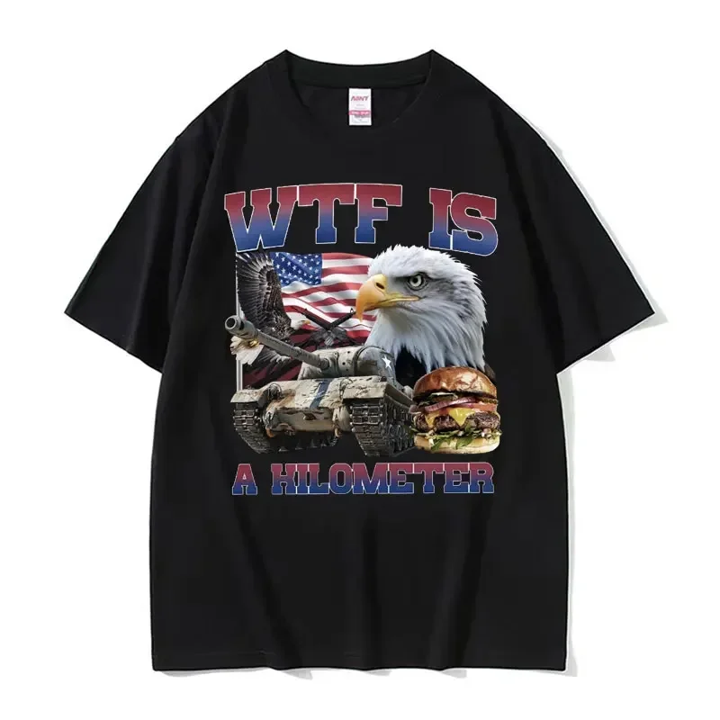 Wtf هو كيلومتر مضحك ميمي الجرافيك تي شيرت المرأة موضة ريترو الإناث تي شيرت للجنسين عادية تي شيرتات قصيرة الاكمام Y2k