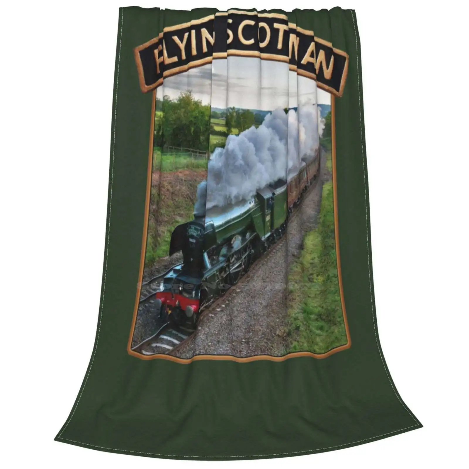 Flying Scotsman And Nameplate Soft Warm Light Thin Blanket Flying Scotsman Steam Train The Flying Scotsman Locomotive Steam